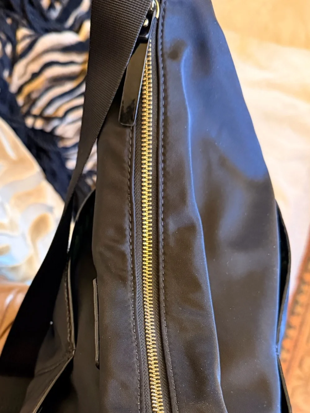 Kate Spade Black Nylon Diaper Bag & Changing Pad